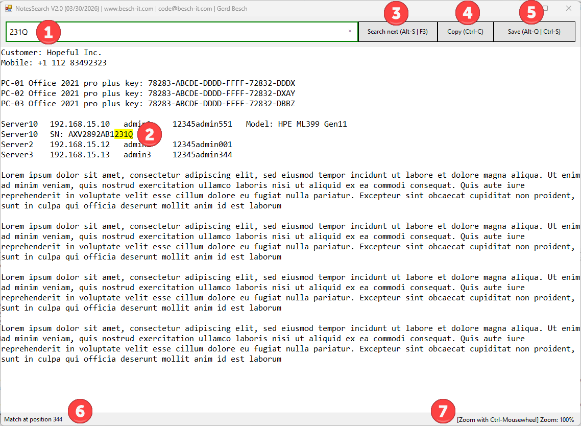 KeePass NotesSearch Plugin